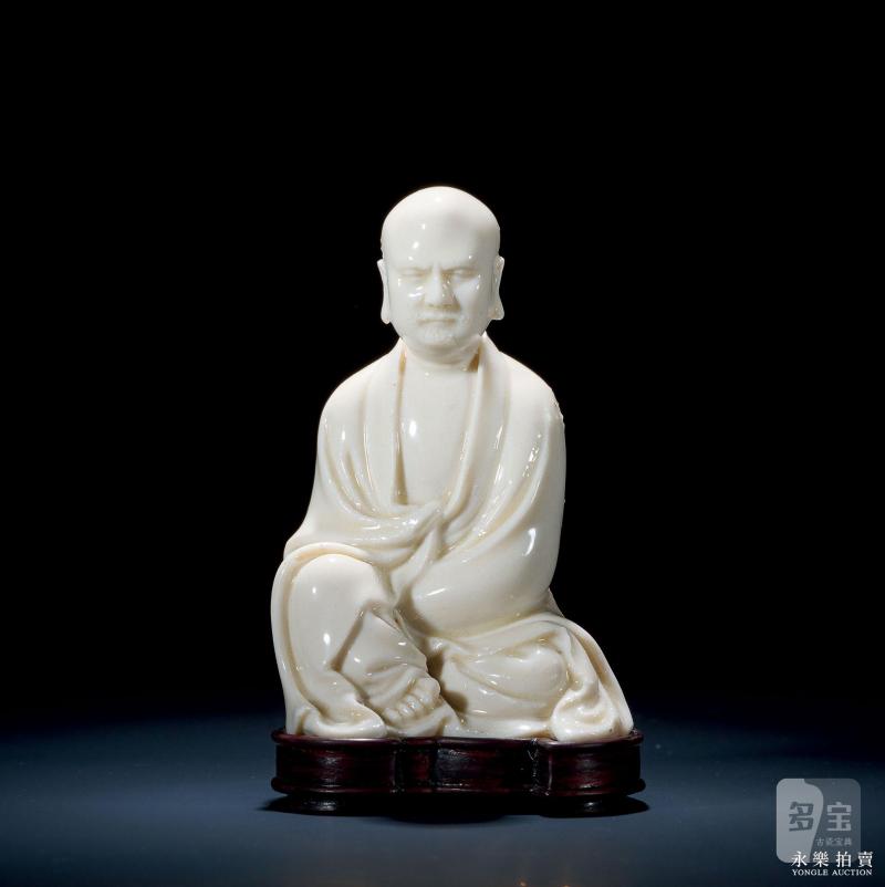 清早期 德化窑白釉达摩像